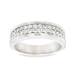 Pre Owned 18ct White Gold Diamond Band ZX295
